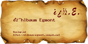 Öhlbaum Egmont névjegykártya